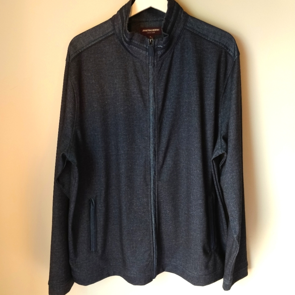 Johnston & Murphy Blue Zip Up Jacket